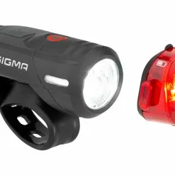 SIGMA Aura 45 Frontlicht + Nugget II Rücklicht LED Beleuchtungsset M. StVZO