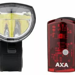 AXA Greenline 15 LED Frontlicht + LED Rücklicht Set Mit StVZO -SKS Verkaufsladen 401347