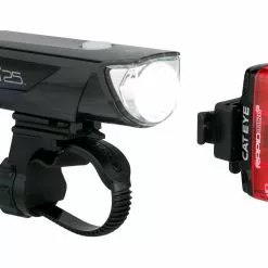 Cateye HL-EL360G RC GVOLT25 + TL-LD620G RapidMicroG Beleuchtungsset Mit StVZO