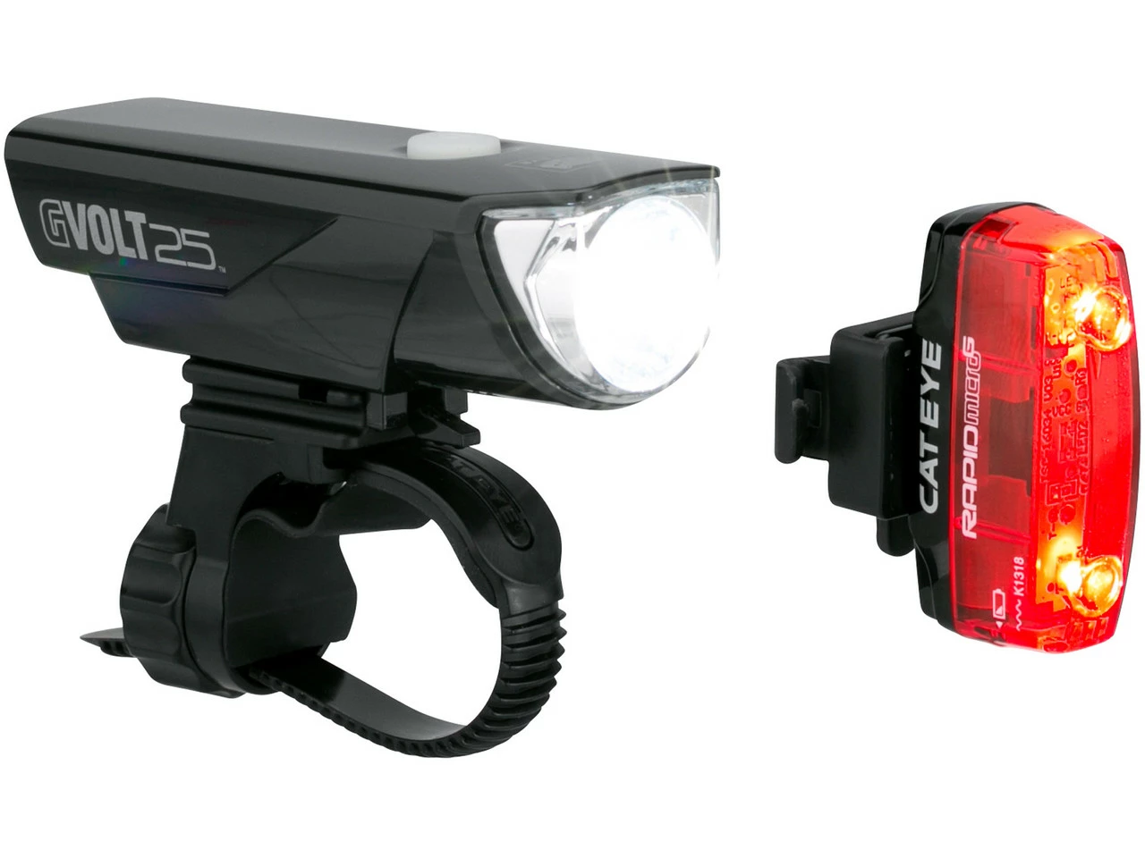 Cateye HL-EL360G RC GVOLT25 + TL-LD620G RapidMicroG Beleuchtungsset Mit StVZO 1 Cateye HL-EL360G RC GVOLT25 + TL-LD620G RapidMicroG Beleuchtungsset Mit StVZO