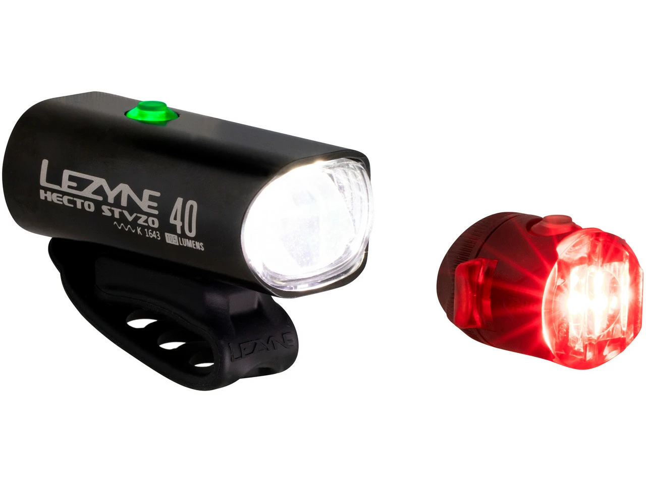 Lezyne Hecto Drive 40 Frontlicht + Femto Rücklicht Beleuchtungsset Mit StVZO 1 Lezyne Hecto Drive 40 Frontlicht + Femto Rücklicht Beleuchtungsset Mit StVZO