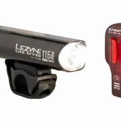 Lezyne Lite Pro 115 Frontlicht + Strip Rücklicht Beleuchtungsset Mit StVZO