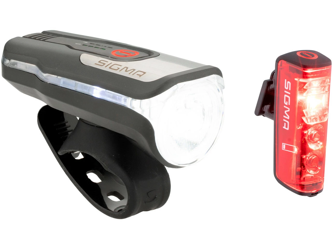 SIGMA Aura 80 Frontlicht + Blaze Rücklicht Mit Bremslicht LED Set Mit StVZO 1 SIGMA Aura 80 Frontlicht + Blaze Rücklicht Mit Bremslicht LED Set Mit StVZO