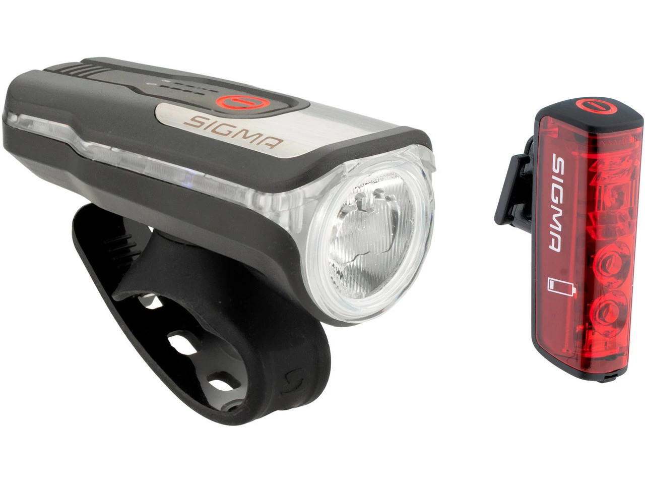 SIGMA Aura 80 Frontlicht + Blaze Rücklicht Mit Bremslicht LED Set Mit StVZO 2 SIGMA Aura 80 Frontlicht + Blaze Rücklicht Mit Bremslicht LED Set Mit StVZO – Bild 2